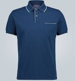 Short-sleeved cotton polo shirt