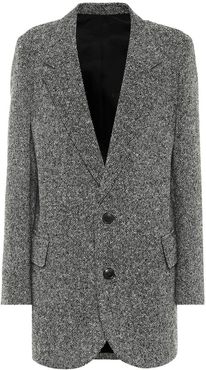 Donegal tweed wool-blend blazer