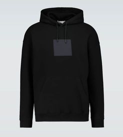 Square logo hooded sweatshirt