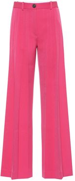 High-rise pleated flared pants