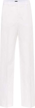 High-rise cotton and linen pants