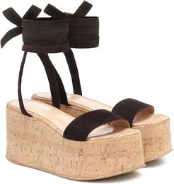 Suede platform sandals