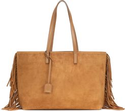 East West fringed suede tote