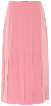 Saria silk crÃªpe de chine midi skirt