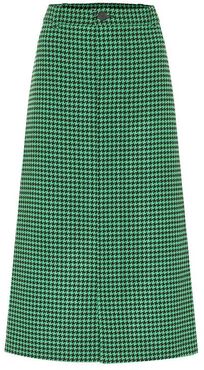 Coat wool-blend midi skirt