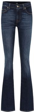 Mid-rise slim bootcut jeans