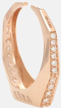 Sabrina 18kt rose gold ear cuff with white diamonds