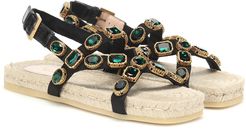 Embellished espadrille sandals
