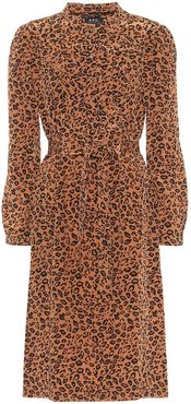 Lio leopard-print silk midi dress