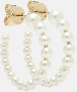 Marco 14kt gold and pearl hoop earrings
