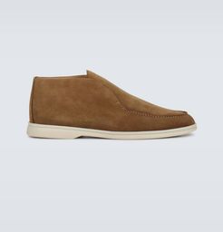 Suede Open Walk ankle boots