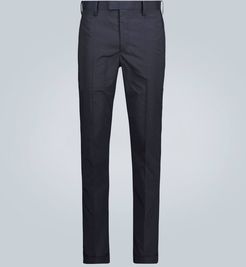 Slim-fit technical fabric pants