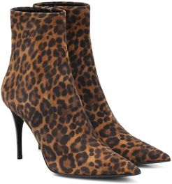 Lexie 90 leopard-print suede ankle boots