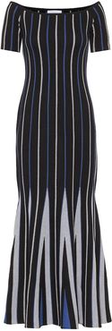 Medea striped wool maxi dress