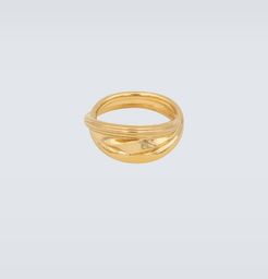 Gold-plated sterling silver ring