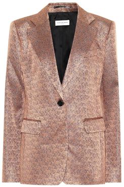 Metallic jacquard blazer