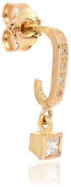 Roxy Classic Punk 18kt gold single earring with diamonds