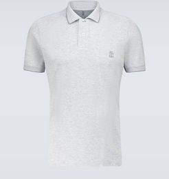 Slim-fit short-sleeved polo shirt