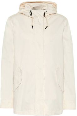 Hooded cotton-twill jacket