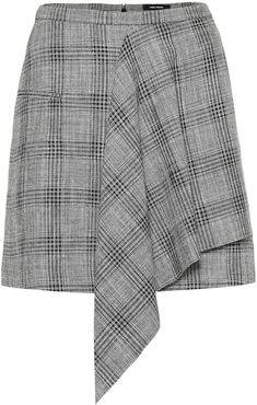 Doleyli checked cotton and wool skirt