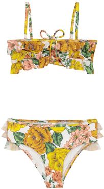 Poppy Frill floral bikini