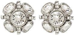 Classic Button crystal-embellished earrings