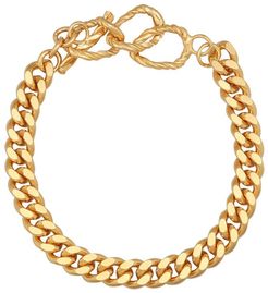 X Man 24kt gold-plated chain bracelet