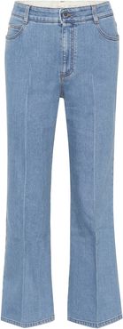 Cropped wide-leg jeans