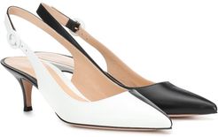 Anna leather slingback pumps