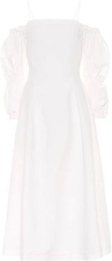 Lorna linen and cotton midi dress