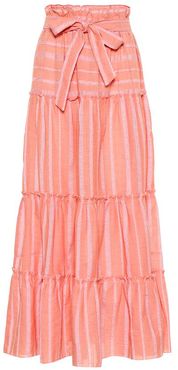 Taytu cotton-blend maxi skirt