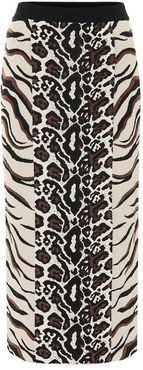 Exclusive to Mytheresa â Animal-jacquard midi skirt