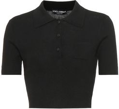 Cashmere and silk polo shirt