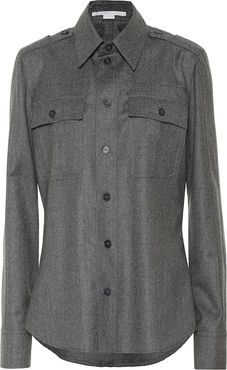 Wool-blend shirt