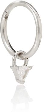 18kt white gold single earring with diamond
