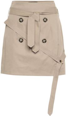 Cotton-twill miniskirt