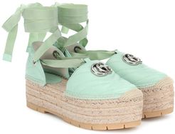 Double G leather espadrille sandals