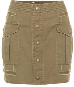 Cotton gabardine miniskirt