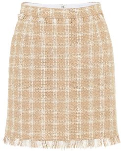 Cotton-blend tweed miniskirt