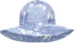 Paisley-print ramie hat
