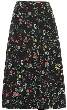 Caroline floral silk skirt