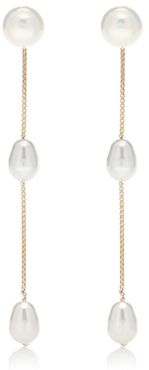 Exclusive to Mytheresa â Small Pearl Drop 18kt gold-plated sterling silver earrings