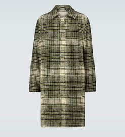 Vintage-inspired checked overcoat