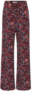 Floral wide-leg pants