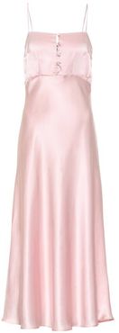 Florence silk-satin slip dress