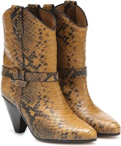 Deane snake-effect cowboy boots