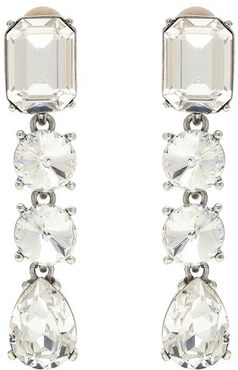 Crystal clip-on earrings