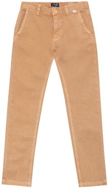 Stretch-cotton slim pants