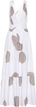 Raphaela polka-dot cotton maxi dress