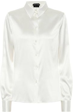 Stretch-silk satin shirt